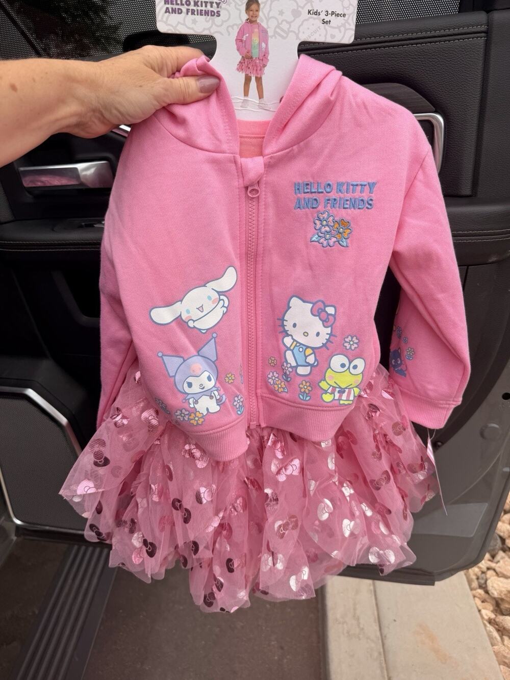 3T Hello Kitty Girl's 3-pc Set Tee Skirt & Jacket Hoodie Clothes